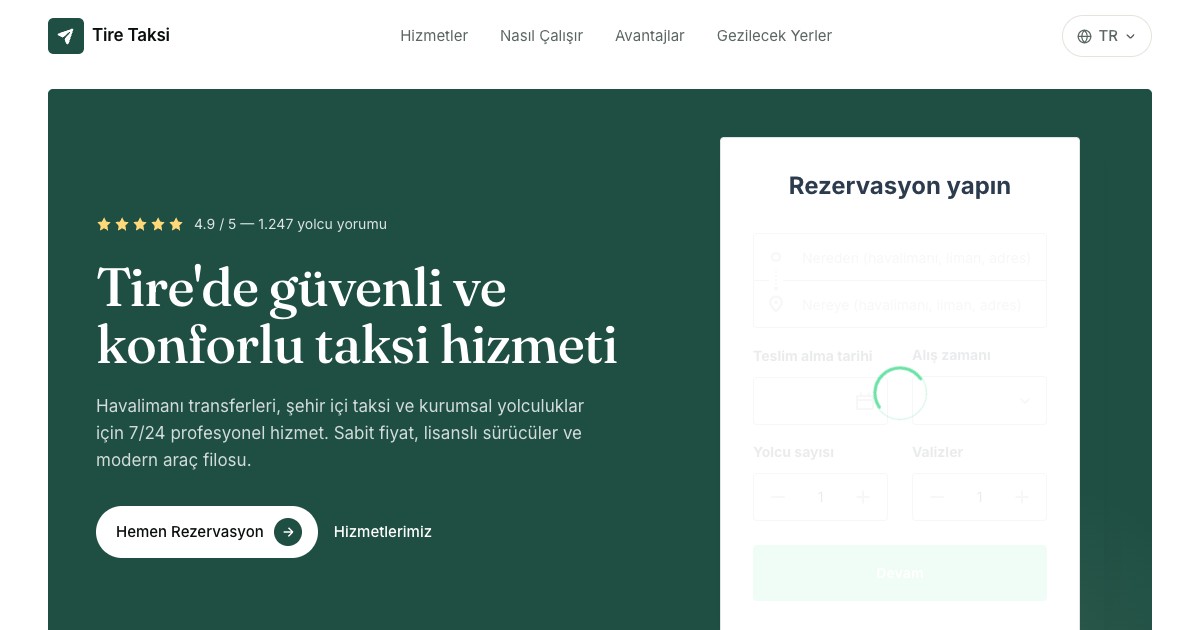 tire taksi — i̇zmir tire'de güvenli ve konforlu transfer hizmeti og image